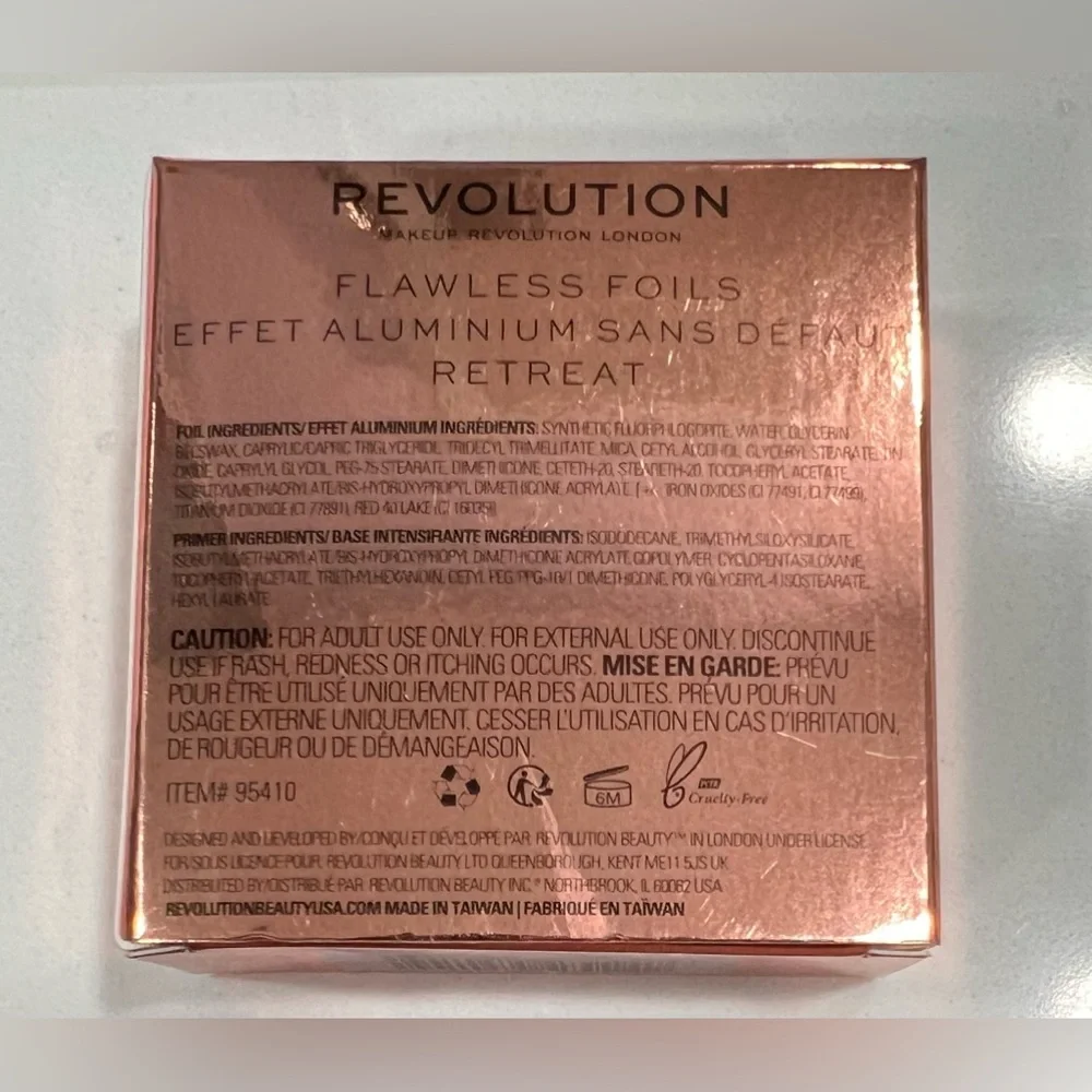 MAKEUP REVOLUTION NIB Lot Of 3 Flawless Foils Metallic Eyeshadow In Retreat